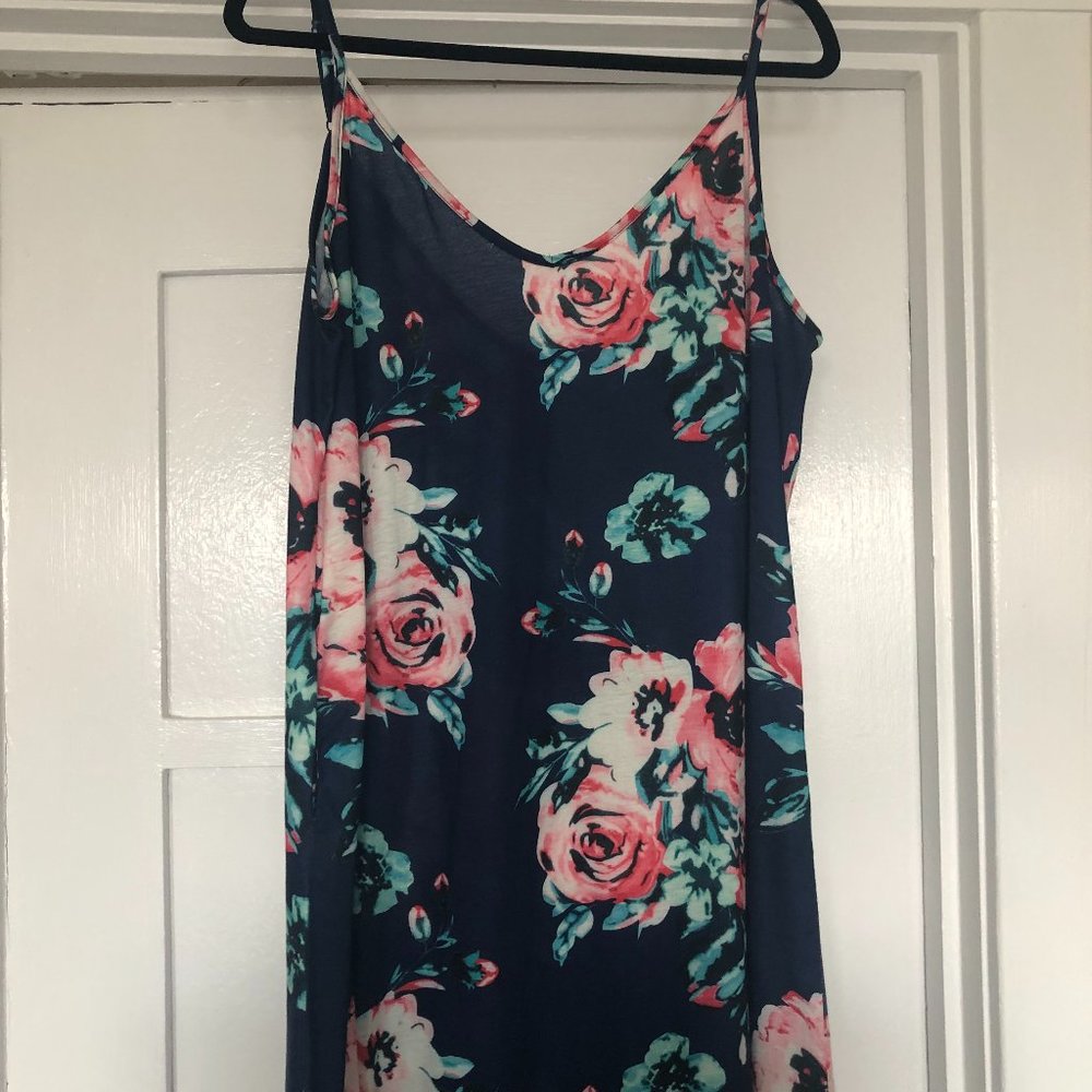 Knit Floral Maxi Dress